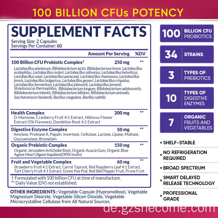 Probiotics Supplement Support DIVIGUVE GESUNDHEIT FUMPUMTIONIERUNG